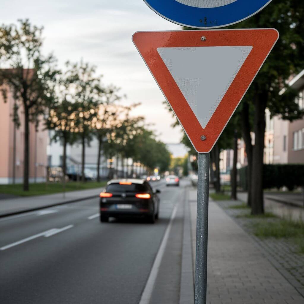 Vorfahrt gewähren Schild