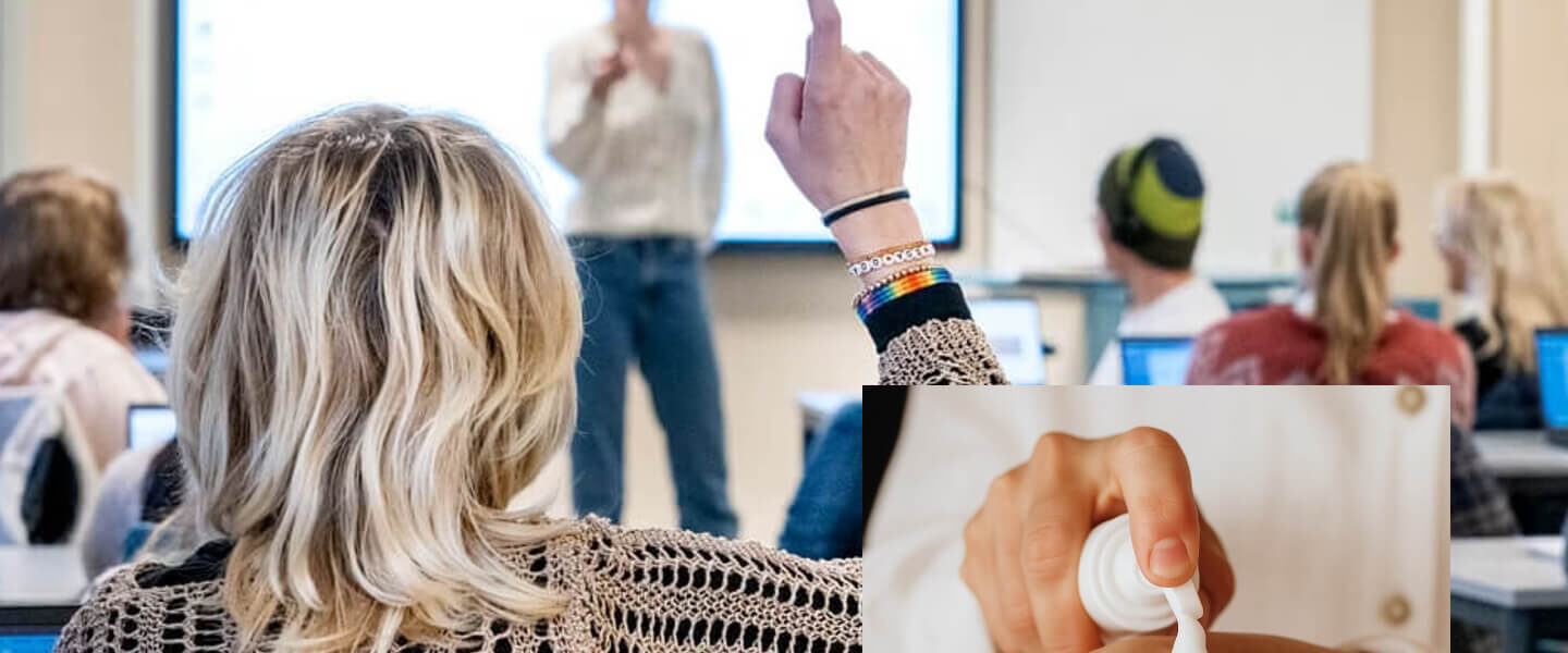 Krankgeschriebene Lehrerin Handcreme