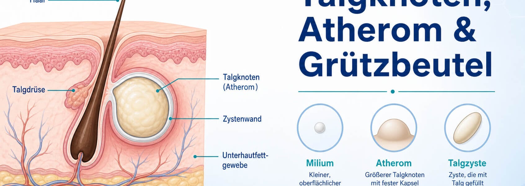 atherom entfernen · talgzyste · grützbeutel · talgknoten schamlippe · verstopfte talgdrüse · atherom entzündet · atherom behandlung ohne operation