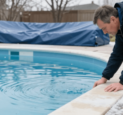 Pool entleeren im Winter
