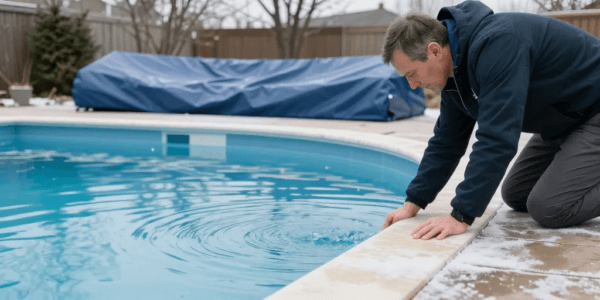 Pool entleeren im Winter